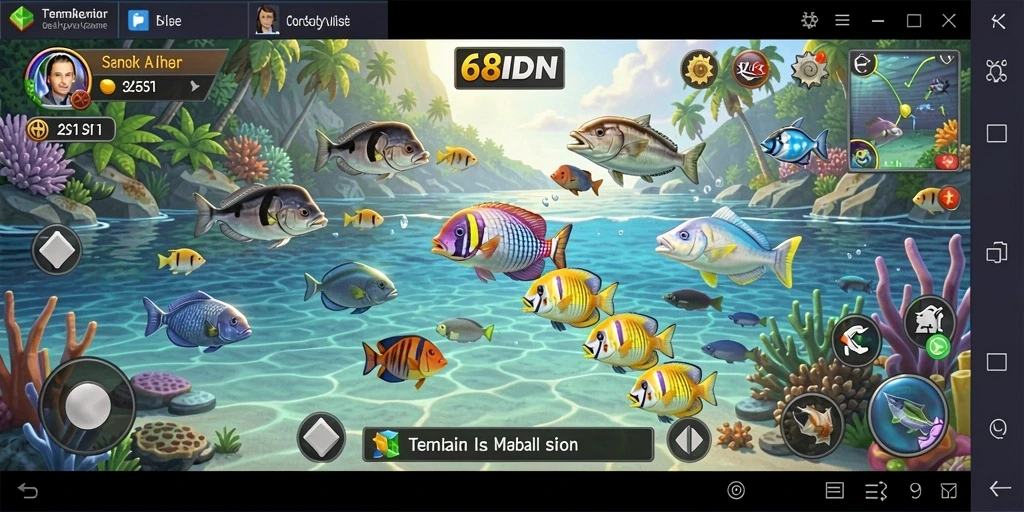 Tampilan gameplay penuh warna dari 68IDN yang memikat.
