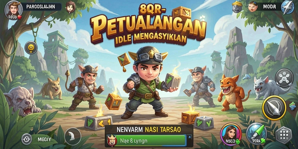 Tampilan menawan dari gameplay Idle 8QR yang mengasyikkan.