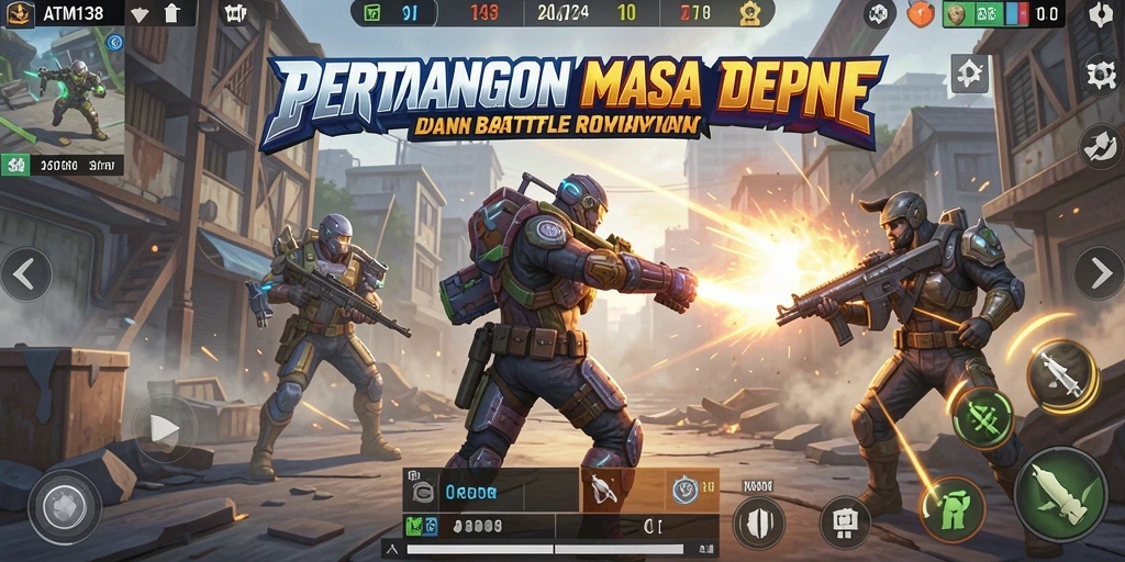 Tangkapan layar gameplay <strong>ATM138</strong> menunjukkan pertempuran seru di lapangan luas.