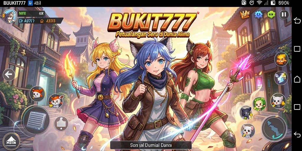 Screenshot gameplay menampilkan karakter Anime yang sedang beraksi.