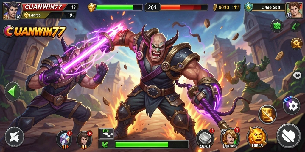Tampilan gameplay CUANWIN77 yang intens dan mengasyikkan.