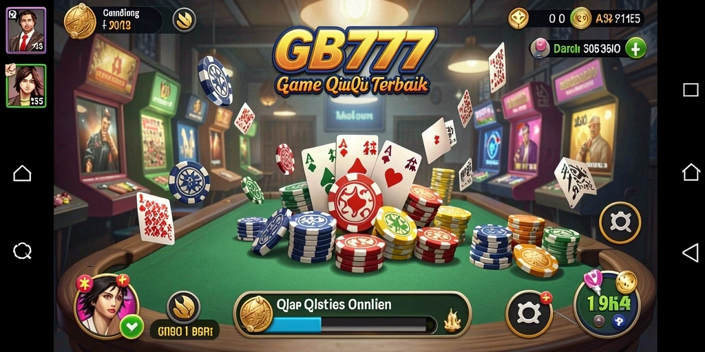 Screenshot GB777 menampilkan pemain yang sedang beraksi dalam permainan QiuQiu.