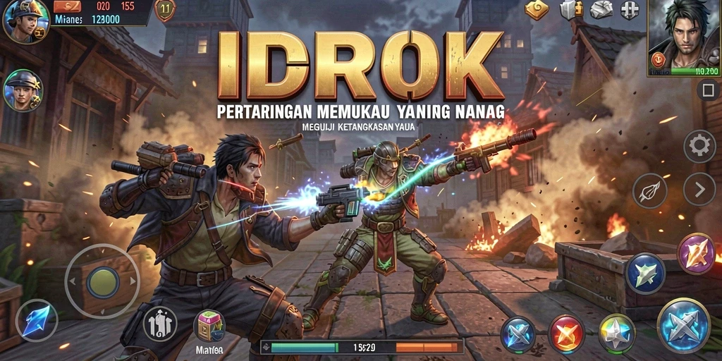 Tangkapan layar gameplay Fighting yang mendebarkan di IDROK.