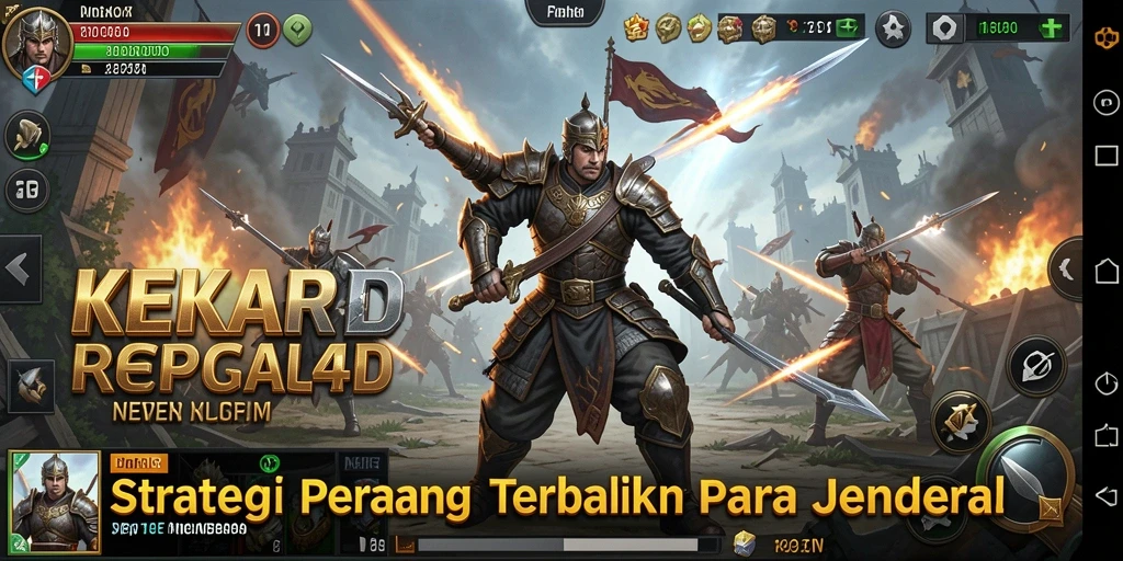 Screenshot menampilkan strategi pertempuran dalam KEKAR4D.