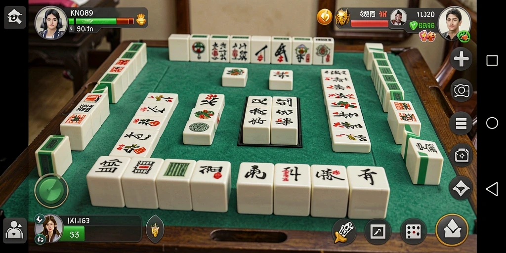 Screenshot utama KNO89 menampilkan gameplay Mahjong yang menarik.