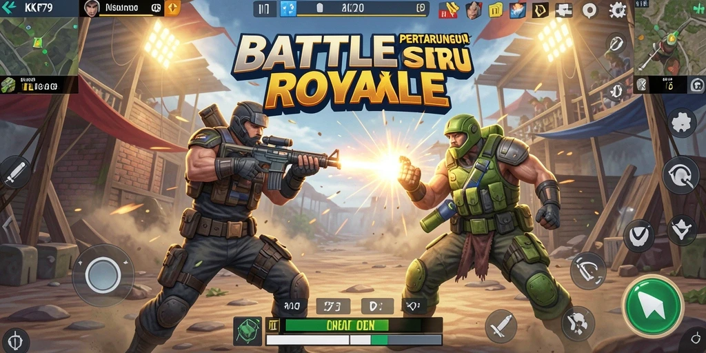 Gameplay seru dan mendebarkan di arena Battle Royale KPK79.