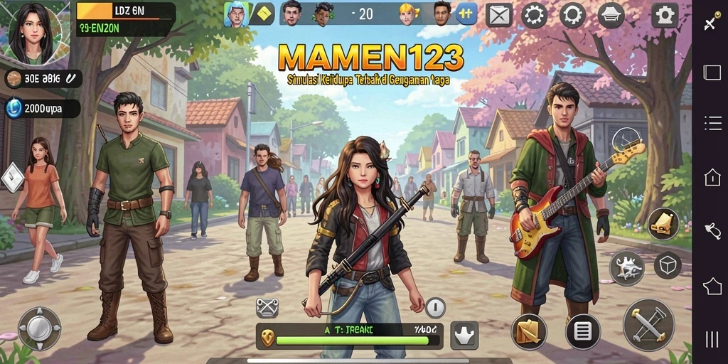 Tampilan gameplay interaktif dan menarik di MAMEN123.