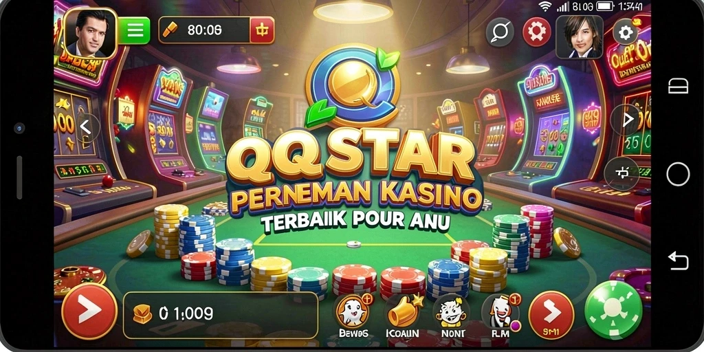 Screenshot gameplay QQSTAR menampilkan suasana seru bermain Kasino.