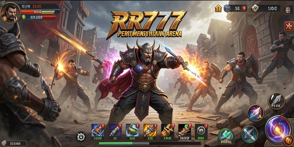 Tampilan gameplay mendebarkan dari RR777 dengan aksi Fighting yang seru.
