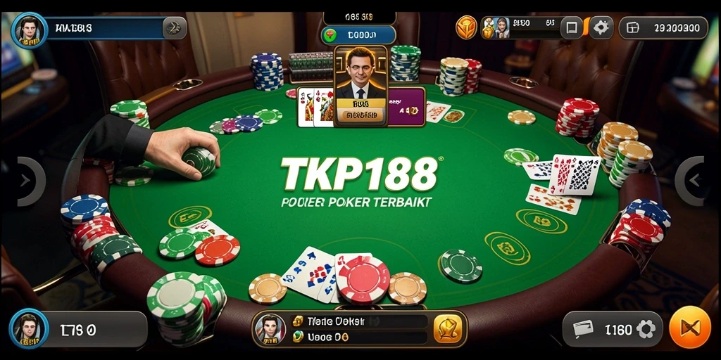 Tampilan menarik dari gameplay Poker di TKP188.