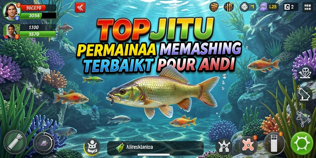 Tampilan gameplay memancing yang seru dan menantang di TOPJITU.