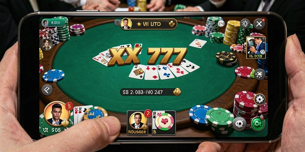 Screenshot bermain poker di XXX777 yang seru dan interaktif.